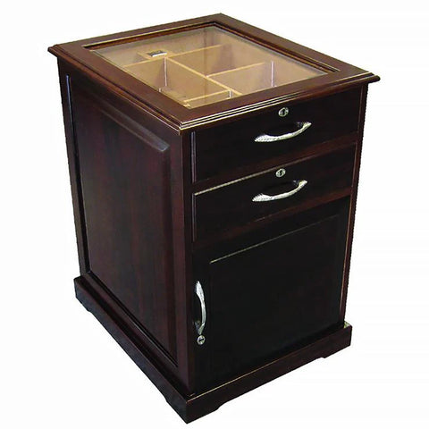 Santiago Elegant Walnut 700-Cigar End Table Humidor