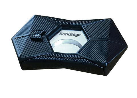 XoticEdge Xpanse Push-Button Guillotine Cigar Cutter – Sleek Black Finish