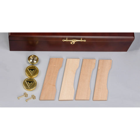 Modena Cherry Finish Countertop Display Cigar Humidor – 100 Ct. Capacity w/ Angled Glass Top