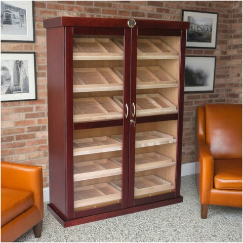 Bermuda 4000-Count Cherry Finish Cigar Cabinet Humidor