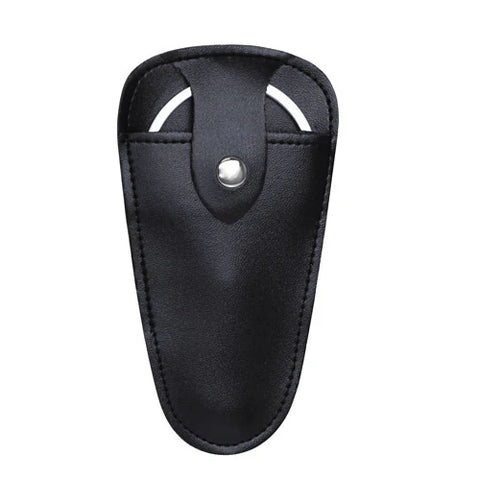 Stainless Steel Cigar Scissors with Black PVC Leather Pouch