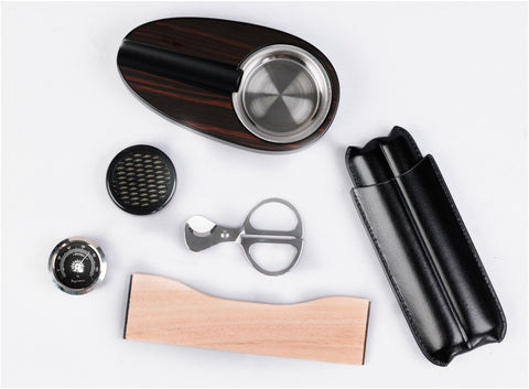 Davenport 50 Count Cigar Humidor Gift Set with Matching Accessories