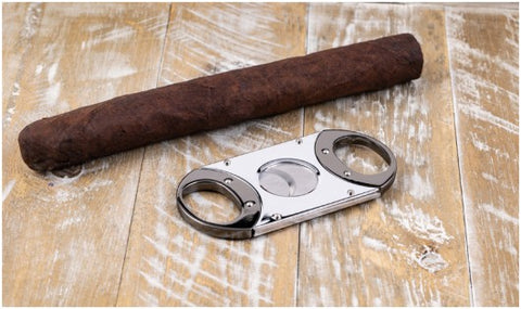 Chrome Metal Guillotine Cigar Cutter – Double Stainless Steel Blades – 56 Ring Gauge (Copy)