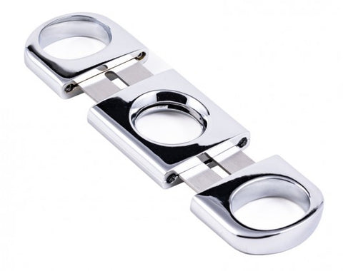 Heavy-Duty Silver Cigar Cutter – Precision Guillotine for 56 Ring Gauge Cigars