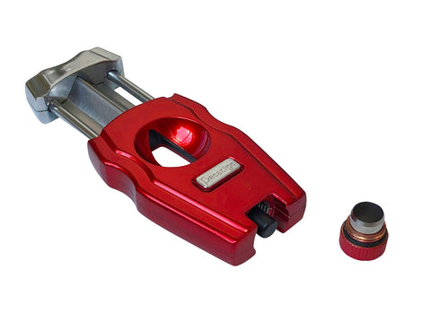 Gladiator V-Cut & Punch Cigar Cutter – Red Metal Body