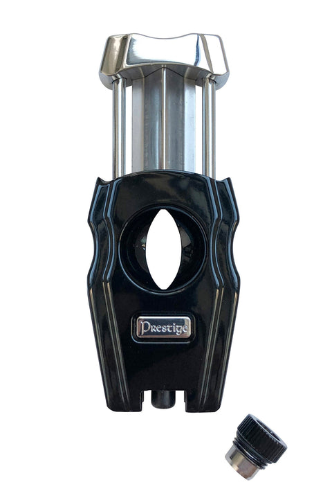 V-Cut & Punch Combo Cigar Cutter – Dual Blade Cigar Tool Jet Black