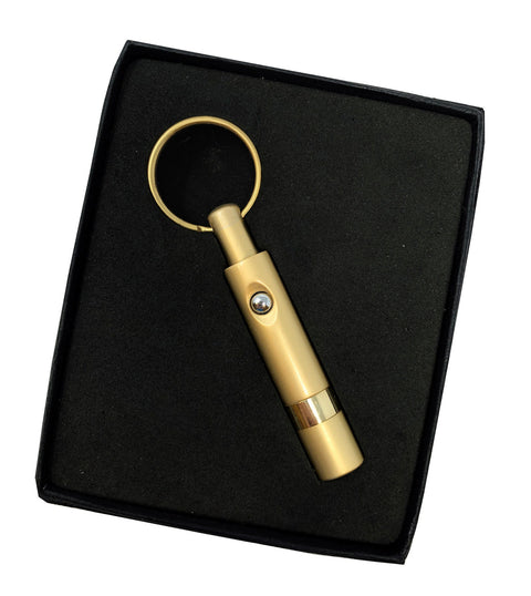 Retractable Bullet Cigar Punch Cutter Keychain – Gold