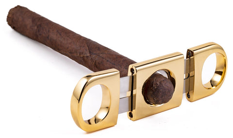 Heavy-Duty Gold Cigar Cutter – Premium Guillotine for 56 Ring Gauge Cigars