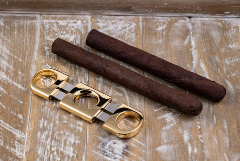 Heavy-Duty Gold Cigar Cutter – Premium Guillotine for 56 Ring Gauge Cigars