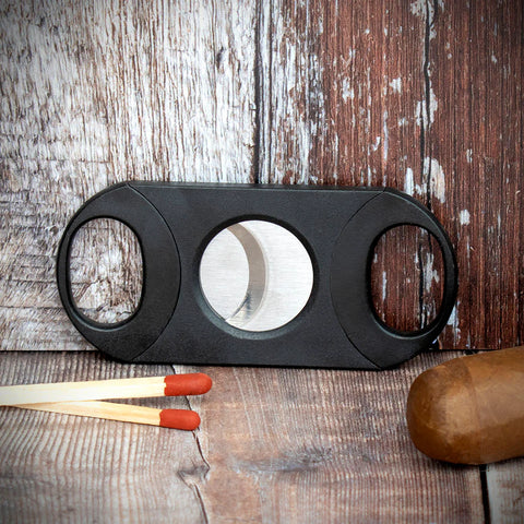 Plastic Guillotine Cigar Cutter – Double Blade Fits Up to 80 Ring Gauge