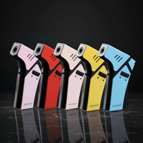 Maven Modern Gun-Style Handheld Torch Lighter – Red | Powerful & Stylish Flame Control
