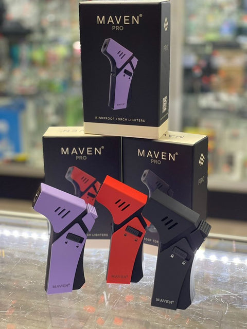 Maven Modern Gun-Style Handheld Torch Lighter – Red | Powerful & Stylish Flame Control