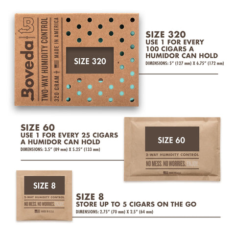 Humidity Packets 320 Gram - 69% for Cigars - Display of 5