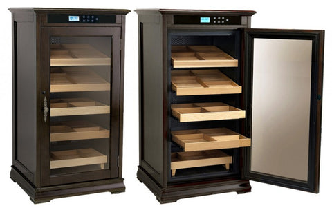 Redford Espresso Electronic Cigar Humidor Cabinet – Climate & Humidity Controlled, 1250 Cigar Capacity