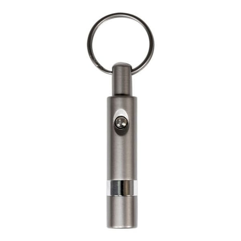 Retractable Bullet Cigar Punch Cutter Keychain Gray