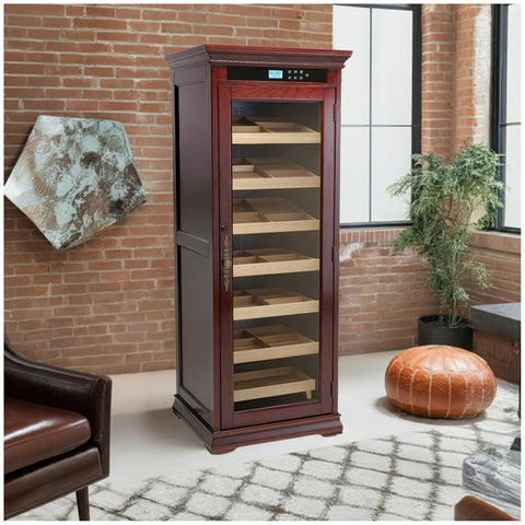 Prestige Remington 2,000-Cigar Electric Humidor – Dark Cherry Finish