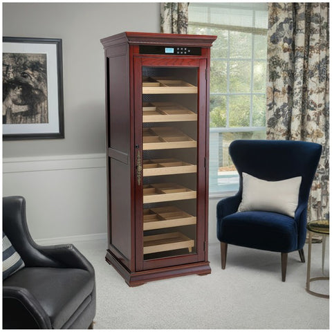 Prestige Remington 2,000-Cigar Electric Humidor – Dark Cherry Finish