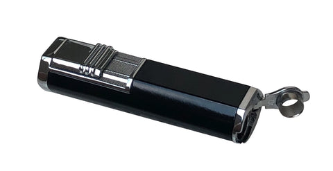 Apex Dual Flame Torch Lighter w/ Punch Cutter – Black/Chrome