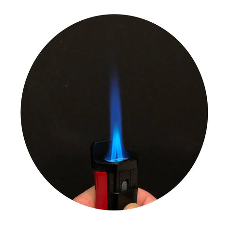 Apex Dual Flame Torch Lighter w/ Punch Cutter – Black/Chrome