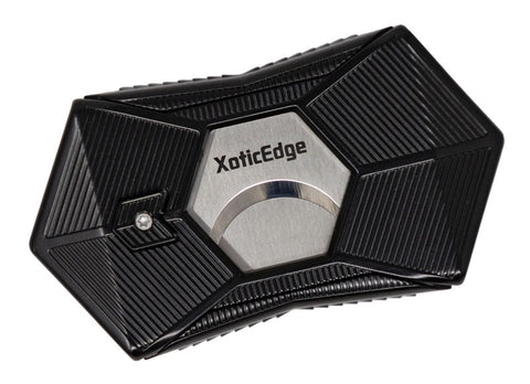 XoticEdge Xpanse Push-Button Guillotine Cigar Cutter – Sleek Black Finish